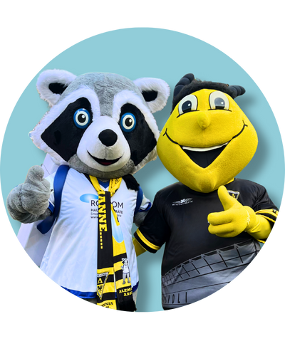 Maskottchen Eddy und Aaskottchen Al-Aix