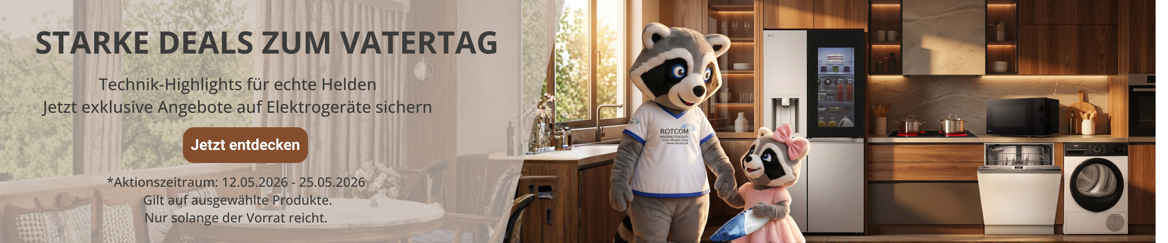 Startbanner mit den Vatertags-Deals