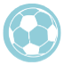 Symbol eines klassischen Fußballs mit Fünf- und Sechsecken