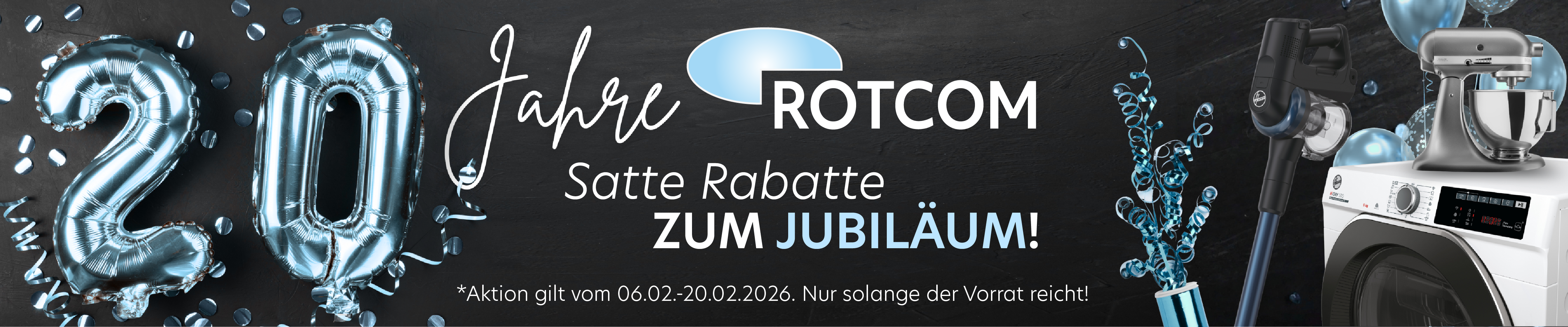 20 Jahre Rotcom Jubiläumsbanner