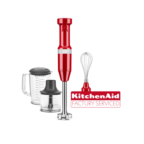 KitchenAid 5KHBV83EER Stabmixer mit Zubeh&ouml;r Empire red