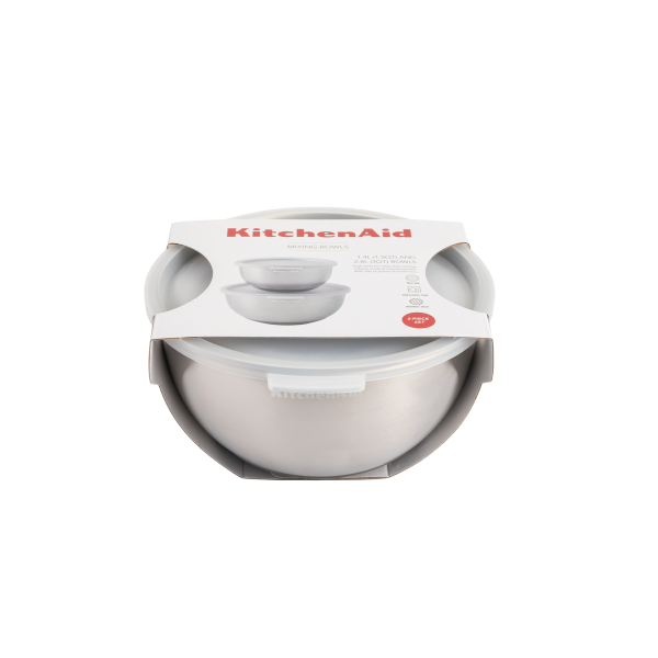 KitchenAid KMS212OSSSA 2er-Set R&uuml;hrsch&uuml;sseln Edelstahl