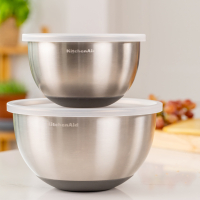 KitchenAid KMS212OSSSA 2er-Set R&uuml;hrsch&uuml;sseln Edelstahl