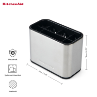 KitchenAid KEG784OSSSA Sp&uuml;lbeckenb&uuml;rstenhalter aus Edelstahl