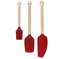 KitchenAid KQR751OHE 3-teiliges Birkenholz-Backset rot