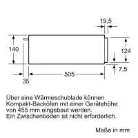 Bosch BIC510NB0 W&auml;rmeschublade
