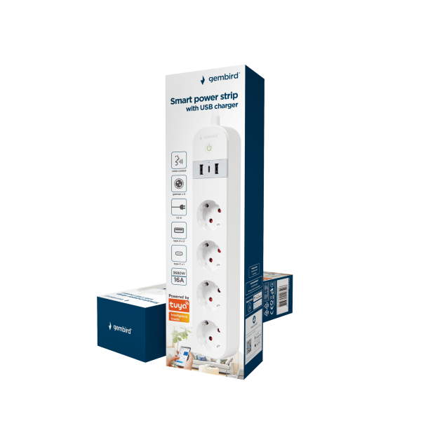 Gembird TSL-PS-S4U-01-W