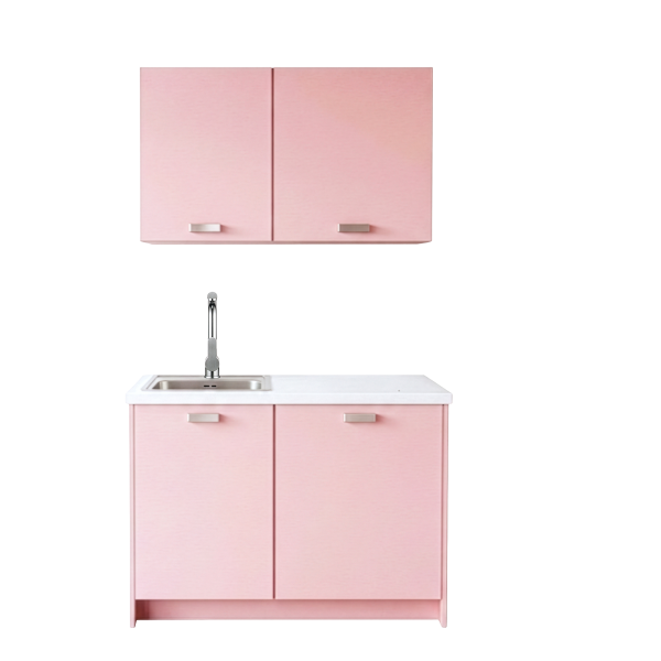 Roctor RT1017 Pantryk&uuml;che ohne E-Ger&auml;te Nordic Ros&eacute;