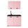 Roctor RT1016 Pantryk&uuml;che ohne E-Ger&auml;te Nordic Ros&eacute; Black