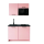 Roctor RT1016GO Pantryk&uuml;che mit E-Ger&auml;te Nordic Ros&eacute; Black