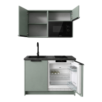 Roctor RT1013GO Pantryk&uuml;che mit E-Ger&auml;te Nordic Eukalyptus