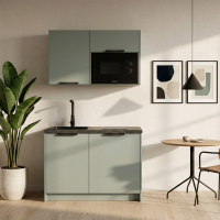 Roctor RT1013GO Pantryk&uuml;che mit E-Ger&auml;te Nordic Eukalyptus