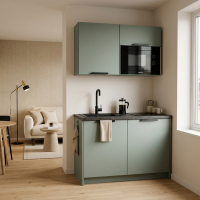Roctor RT1013GO Pantryk&uuml;che mit E-Ger&auml;te Nordic Eukalyptus