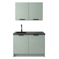 Roctor RT1013 Pantryk&uuml;che ohne E-Ger&auml;te Nordic Eukalyptus