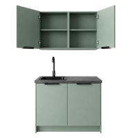 Roctor RT1013 Pantryk&uuml;che ohne E-Ger&auml;te Nordic Eukalyptus