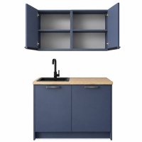 Roctor RT1012 Pantryk&uuml;che ohne E-Ger&auml;ten Nordic Balticblau