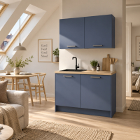 Roctor RT1012 Pantryk&uuml;che ohne E-Ger&auml;ten Nordic Balticblau