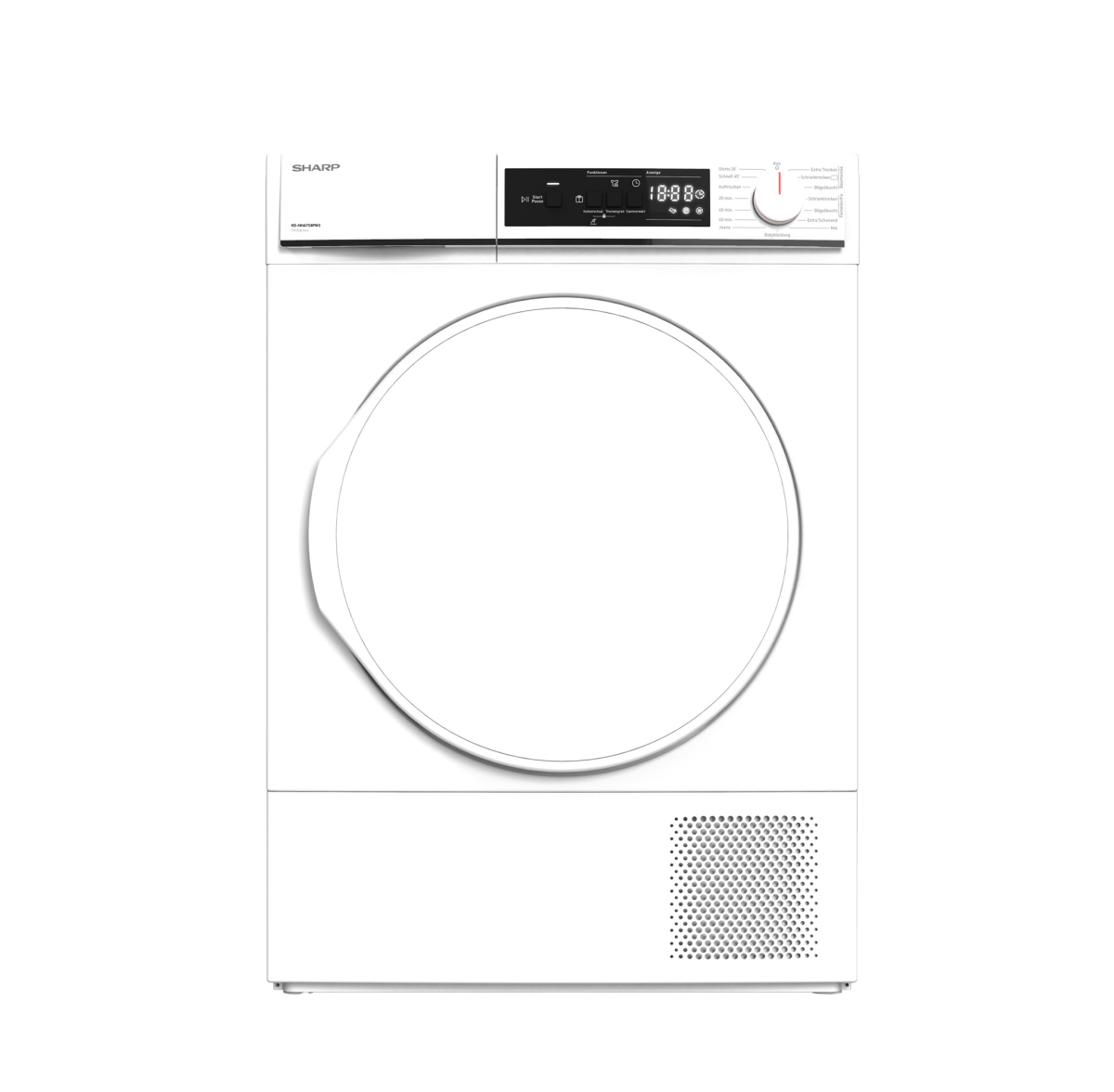 SHARP Wärmepumpentrockner 8kg A++ - Energiesparer Mit 15 Programmen Und LED-Display