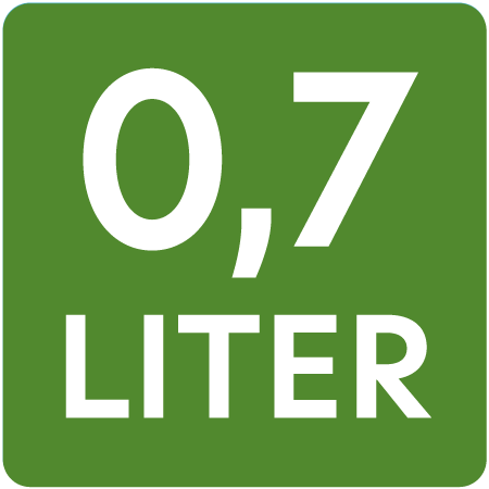 Symbol für 0,7 Liter