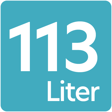 Symbol für 113 Liter Fassungsvermögen
