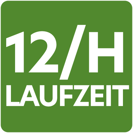 Symbol für 12 Stunden Laufzeit