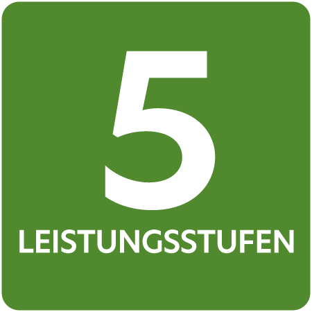 Symbol für 5-stufige Leistungsregelung