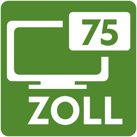 Symbol für 75 Zoll Bildschirmdiagonale