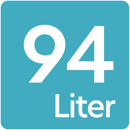 Symbol für 94 Liter Fassungsvermögen