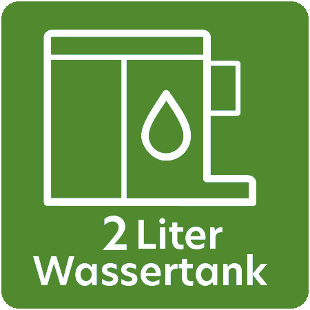 Symbol für 2 Liter Wassertank