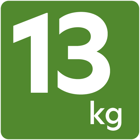 Symbol für 13 Kilogramm Füllmenge