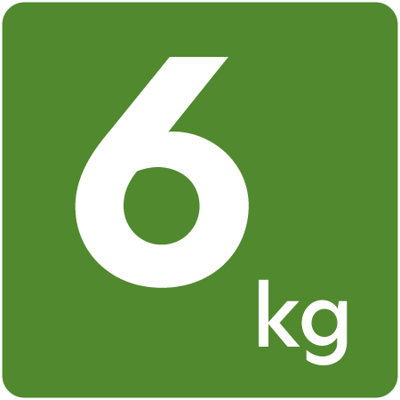 Symbol für 6 Kilogramm Füllmenge