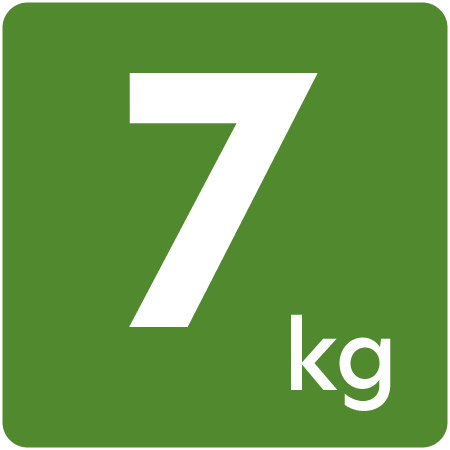 Symbol für 7 Kilogramm Füllmenge