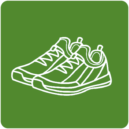 Symbol für praktischem Gestell für Schuhe und Spezialtextilien
