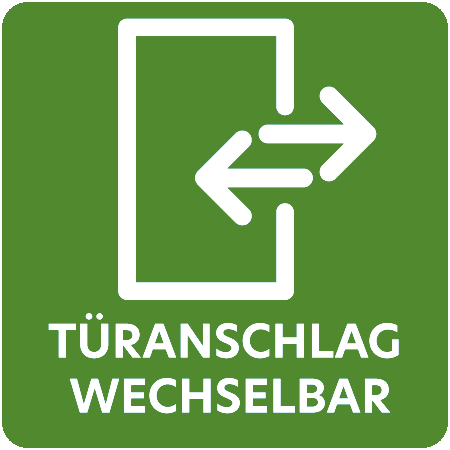 Symbol für Wechselbarer Türanschlag