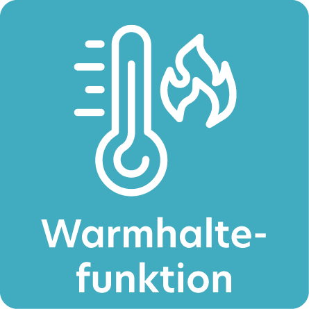 Symbol für Hält den Kaffee nach dem Brühen für längere Zeit warm.