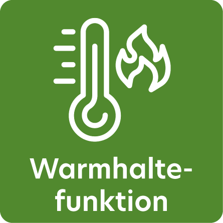 Symbol für Hält den Kaffee nach dem Brühen für längere Zeit warm.